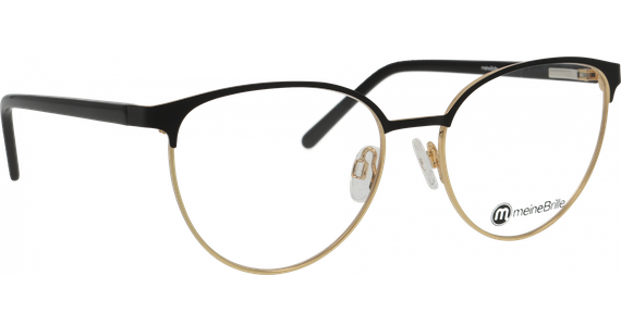 meineBrille 04-30010-01 Schwarz matt/Gold glänzend - Ansicht 5