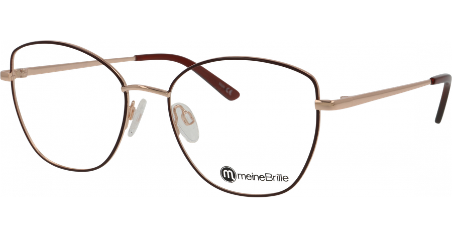 meineBrille Brille Damen meineBrille 04-40110-01, Weinrot/Roségold glänzend Ansicht 1