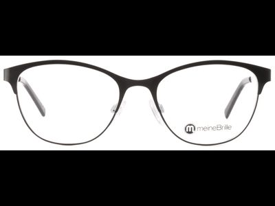 meineBrille 04-87010-01, Schwarz/Weiß Matt front