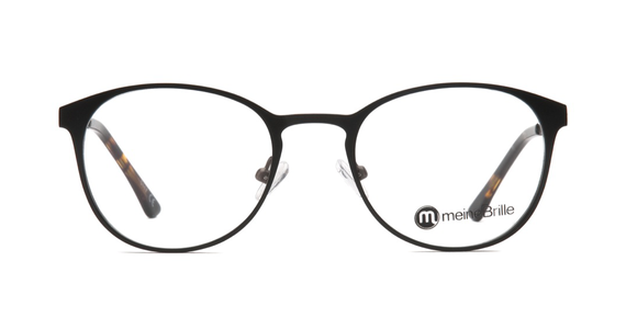 meineBrille 04-79000-02, Schwarz/Nougat Matt front - Ansicht 3