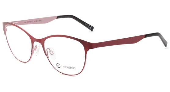 meineBrille 04-87010-02, Rot/Rosa Matt links - Ansicht 2