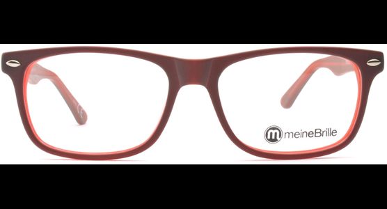 meineBrille 04-69000-01, Braun/Rot Matt front - Ansicht 3