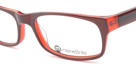 meineBrille 04-69220-01, Braun/Rot nah - Ansicht 4