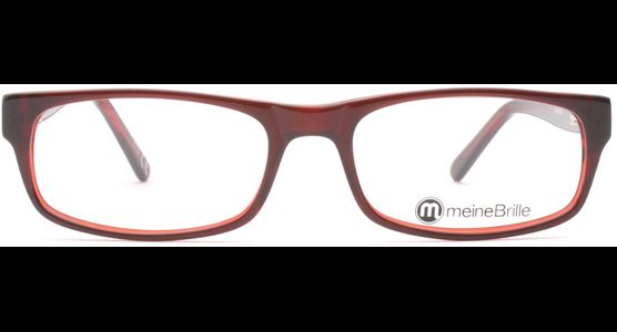 meineBrille 04-69220-01, Braun/Rot front - Ansicht 3