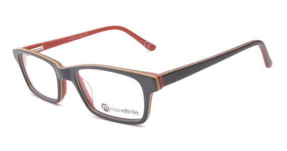 meineBrille 04-69240-01, Dunkel Blau/Orange/Rot links - Ansicht 4