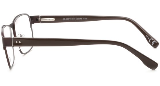 meineBrille 04-96010-02, Dunkel Braun Matt seite - Ansicht 5
