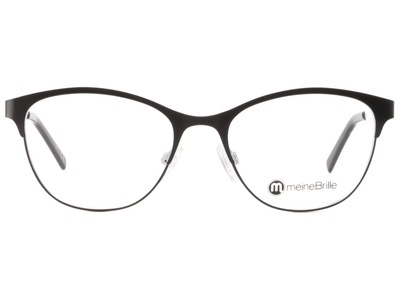 meineBrille 04-87010-01, Schwarz/Weiß Matt front - Ansicht 2