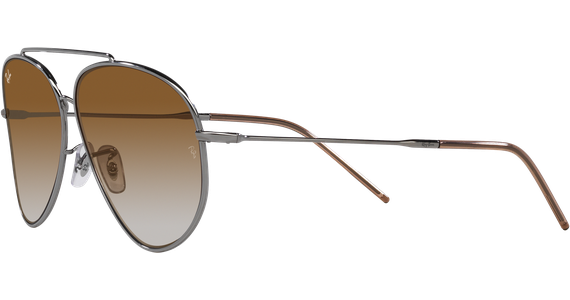 Ray-Ban Aviator Reverse RBR0101S 004/CB Silber/Braun - MEDIUM - Ansicht 3