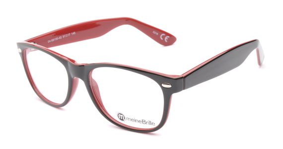 meineBrille 04-69150-02, Schwarz/Rot links - Ansicht 5