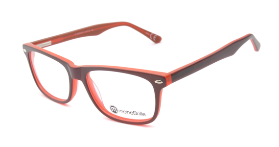 meineBrille 04-69000-01, Braun/Rot Matt links - Ansicht 4