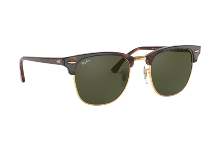 Ray-Ban RB3016 Clubmaster Classic Glänzend Tortoise / Grün W0366 51 - Ansicht 5