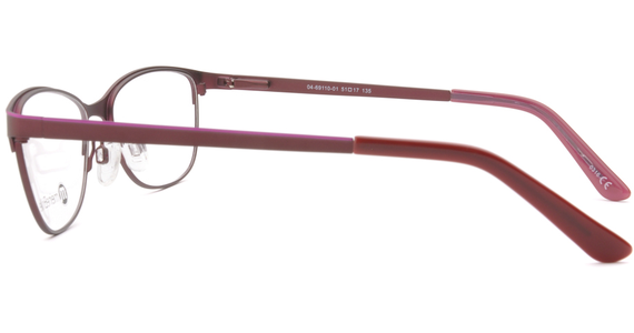 meineBrille 04-69110-01, Dunkel Rot/Pink seite - Ansicht 4