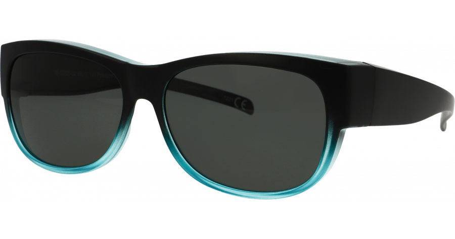 SunRay Sonnenbrille Unisex SunRay 06-00320-02 Überbrille, Schwarz/Türkis matt Ansicht 1