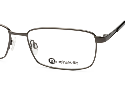 meineBrille 04-12090-01, Dunkel Gun matt / Schwarz glänzend - Ansicht 5