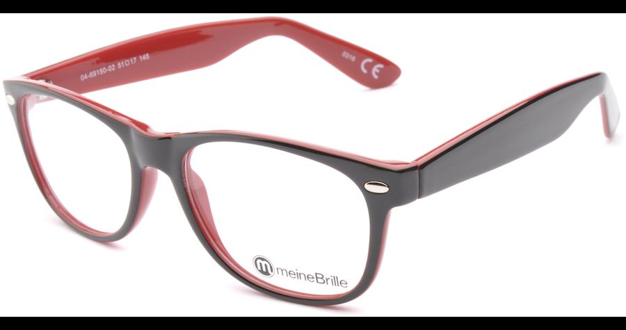 meineBrille 04-69150-02, Schwarz/Rot links