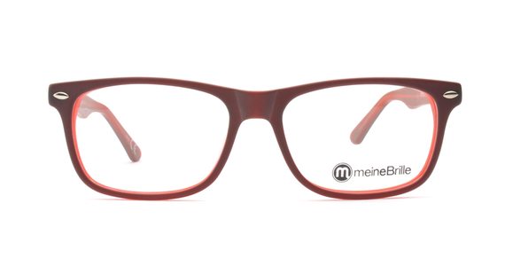 meineBrille 04-69000-01, Braun/Rot Matt front - Ansicht 2