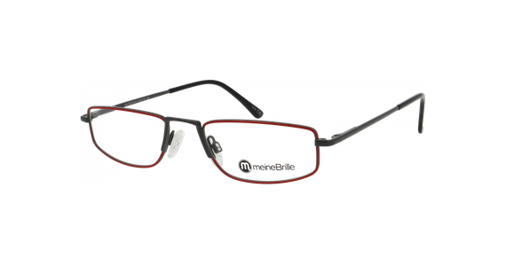 meineBrille 04-20210-01 Dunkelgrau Rot glänzend Schrägansicht links - Ansicht 2