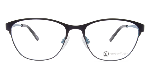 meineBrille 04-96020-02, Dunkel Violett/Türkis Matt front - Ansicht 2