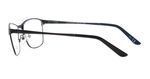 meineBrille 04-87020-01, Schwarz/Blau Matt seite - Ansicht 5