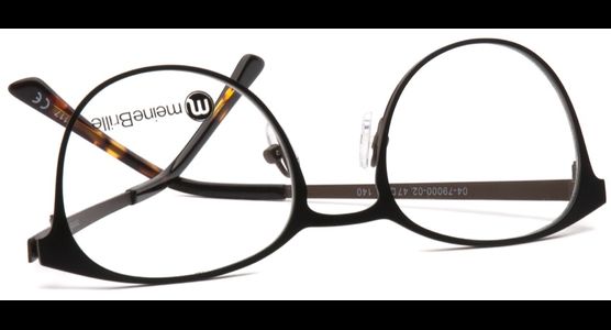 meineBrille 04-79000-02, Schwarz/Nougat Matt umgedreht - Ansicht 7