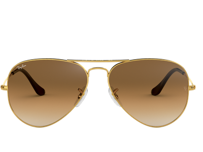 Ray-Ban Aviator Gradient RB3025 Glänzend Gold / Verlauf Hellbraun 001/51 58 - MEDIUM - Ansicht 2