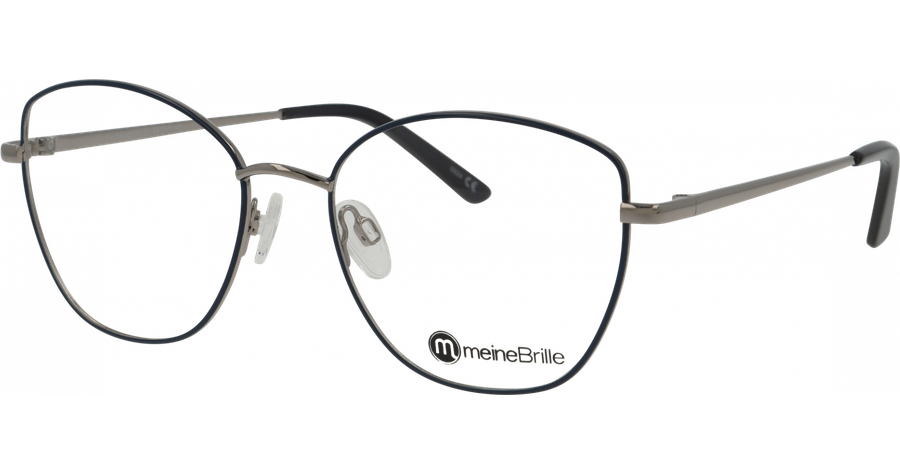 meineBrille Brille Damen meineBrille 04-40110-03, Dunkelblau/Silber glänzend Ansicht 1