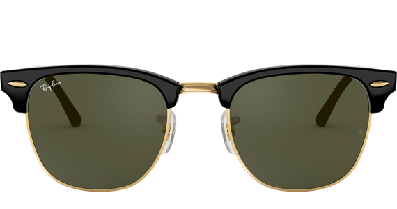 Ray-Ban RB3016 Clubmaster Classic Glänzend Schwarz / Grün W0365 51 - Ansicht 3