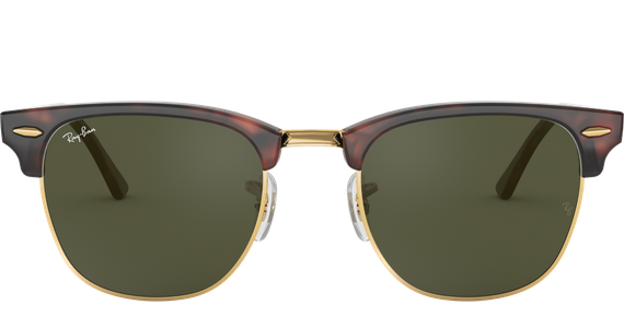 Ray-Ban RB3016 Clubmaster Classic Glänzend Tortoise / Grün W0366 51 - Ansicht 3