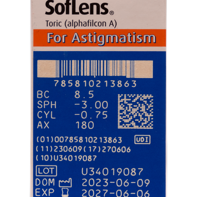 Monatslinsen Torisch SofLens toric 6er Ansicht 3