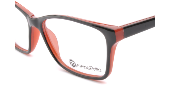 meineBrille 04-69190-01, Schwarz/Rot nah - Ansicht 3