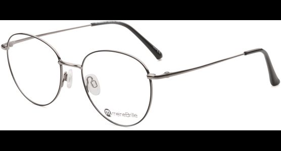 meineBrille 04-96090-01, Schwarz/Gun Glänzend links - Ansicht 2