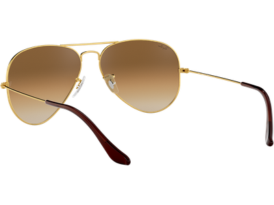 Ray-Ban Aviator Gradient RB3025 001/51 Glänzend Gold / Verlauf Hellbraun 55 - SMALL - Ansicht 5