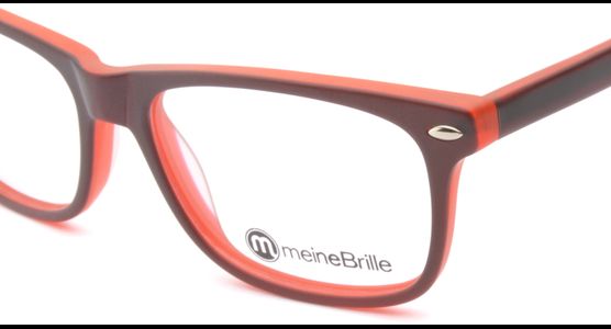 meineBrille 04-69000-01, Braun/Rot Matt nah - Ansicht 7