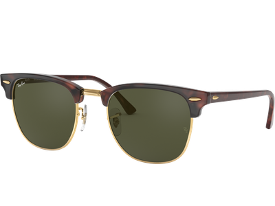 Ray-Ban RB3016 Clubmaster Classic Glänzend Tortoise / Grün W0366 51 - Ansicht 3