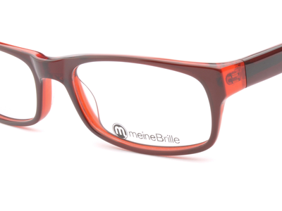 meineBrille 04-69220-01, Braun/Rot nah - Ansicht 3