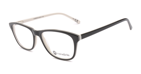 meineBrille 04-69040-02, Schwarz/Creme links - Ansicht 2