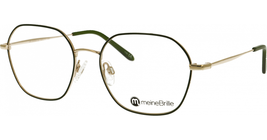 meineBrille Brille Unisex meineBrille 04-30000-02 Dunkelgrün/ Gold Ansicht 1