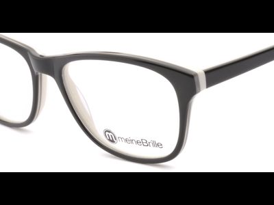 meineBrille 04-69040-02, Schwarz/Creme nah