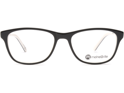 meineBrille 04-69040-02, Schwarz/Creme front - Ansicht 2