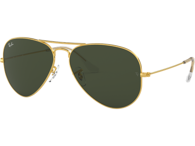 Ray-Ban Aviator Classic RB3025 Glänzend Gold / Grün 001 62 - LARGE - Ansicht 3