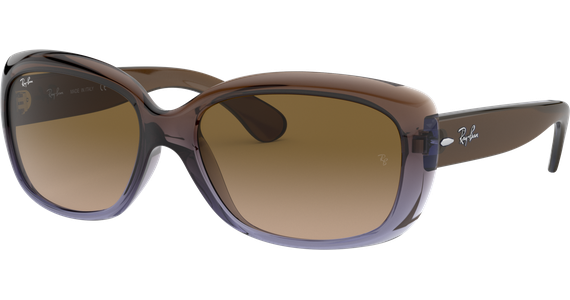 Ray-Ban RB4101 Jackie Ohh Glänzend Braun / Verlauf Braun 860/51 58 - Ansicht 3