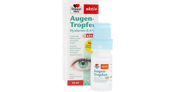 Doppelherz Augentropfen Extra mit Hyaluron 0,4% - 10ml Flasche - Ansicht 3