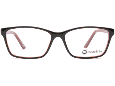 meineBrille 04-69190-01, Schwarz/Rot front - Ansicht 2