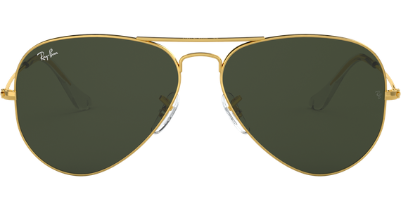 Ray-Ban Aviator Classic RB3025 Glänzend Gold / Grün 001 62 - LARGE - Ansicht 3