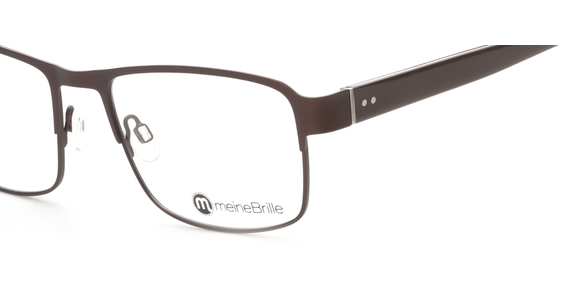 meineBrille 04-96010-02, Dunkel Braun Matt nah - Ansicht 4