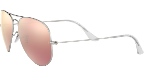 Ray-Ban Aviator Flash Lenses RB3025 019/Z2 Silber/Verspiegelt 58 - MEDIUM - Ansicht 3