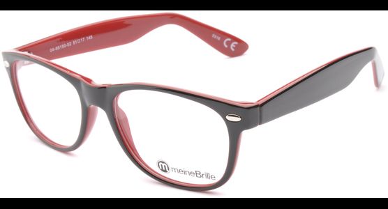 meineBrille 04-69150-02, Schwarz/Rot links - Ansicht 2