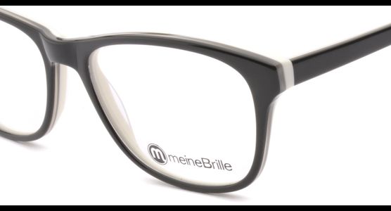 meineBrille 04-69040-02, Schwarz/Creme nah - Ansicht 4