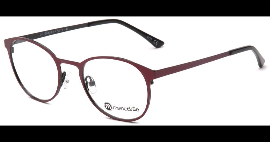 meineBrille 04-79000-01, Rot/Schwarz Matt front
