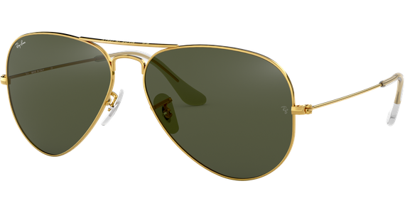 Ray-Ban Aviator Classic RB3025 L0205 Glänzend Gold / Grün 58 - MEDIUM - Ansicht 4